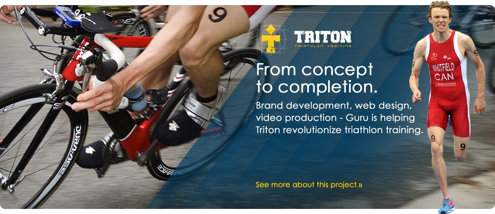 From concept to completion -brand development, web design, video production - Guru is helping Triton revolutionize triathlon training.